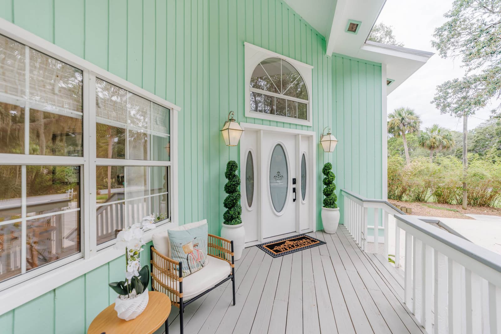 Front porch with seating